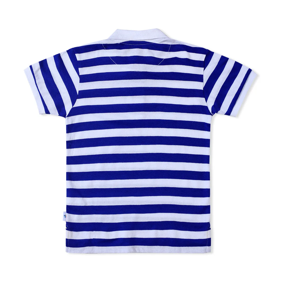 Royal Stripped White Polo