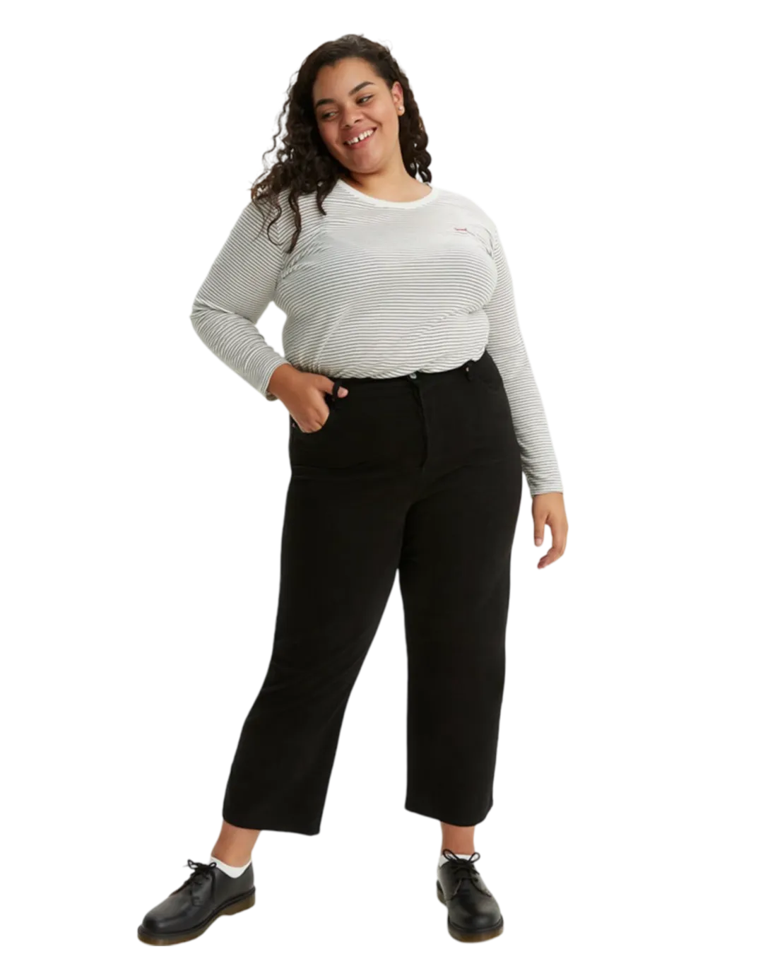 Size 18 - Levi's Black Ribcage Straight Ankle Jeans