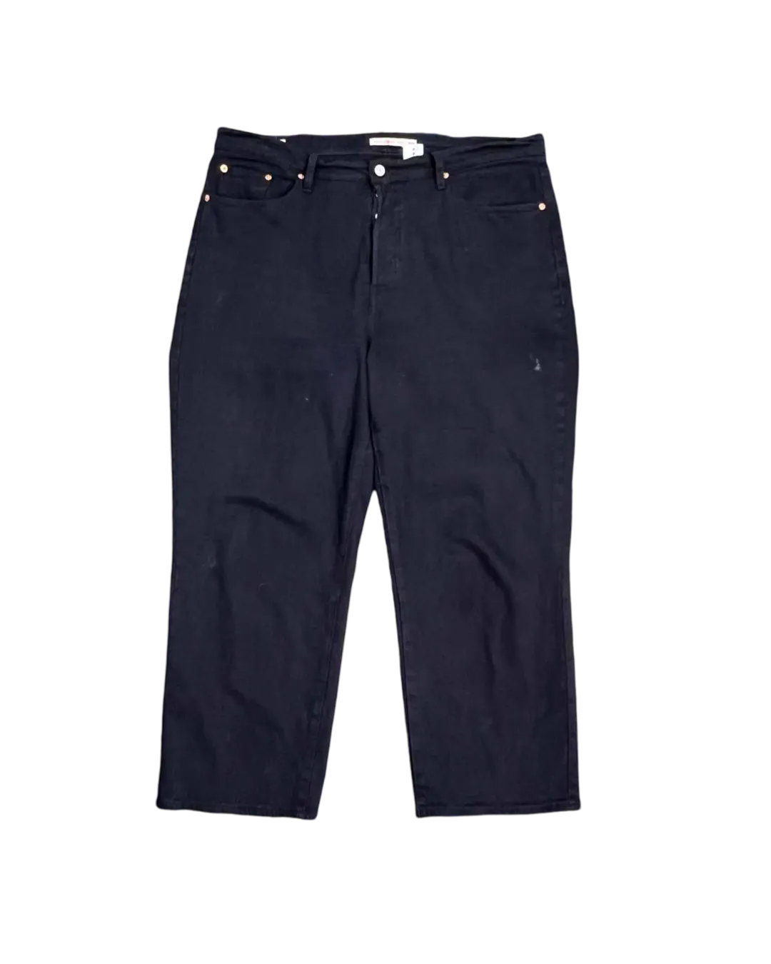 Size 18 - Levi's Black Ribcage Straight Ankle Jeans