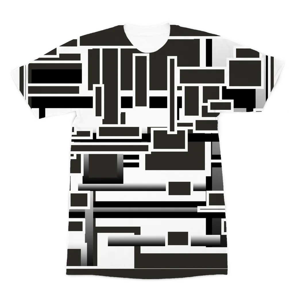 the play between black and white Premium Sublimation Adult T-Shirt