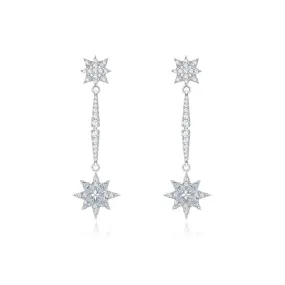 THIALH - Galaxy - White Sterling Earrings