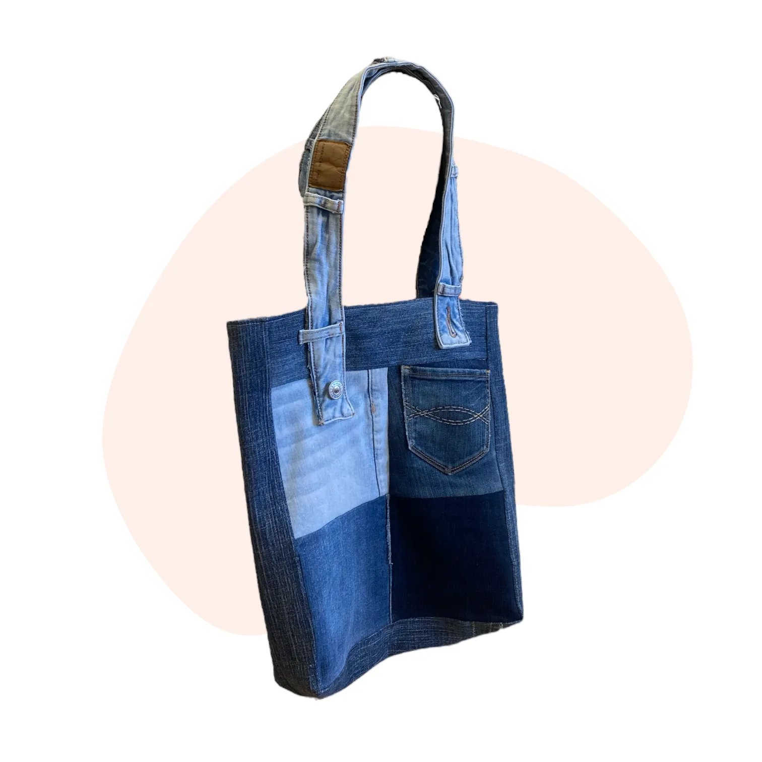 Upcycled denim tote