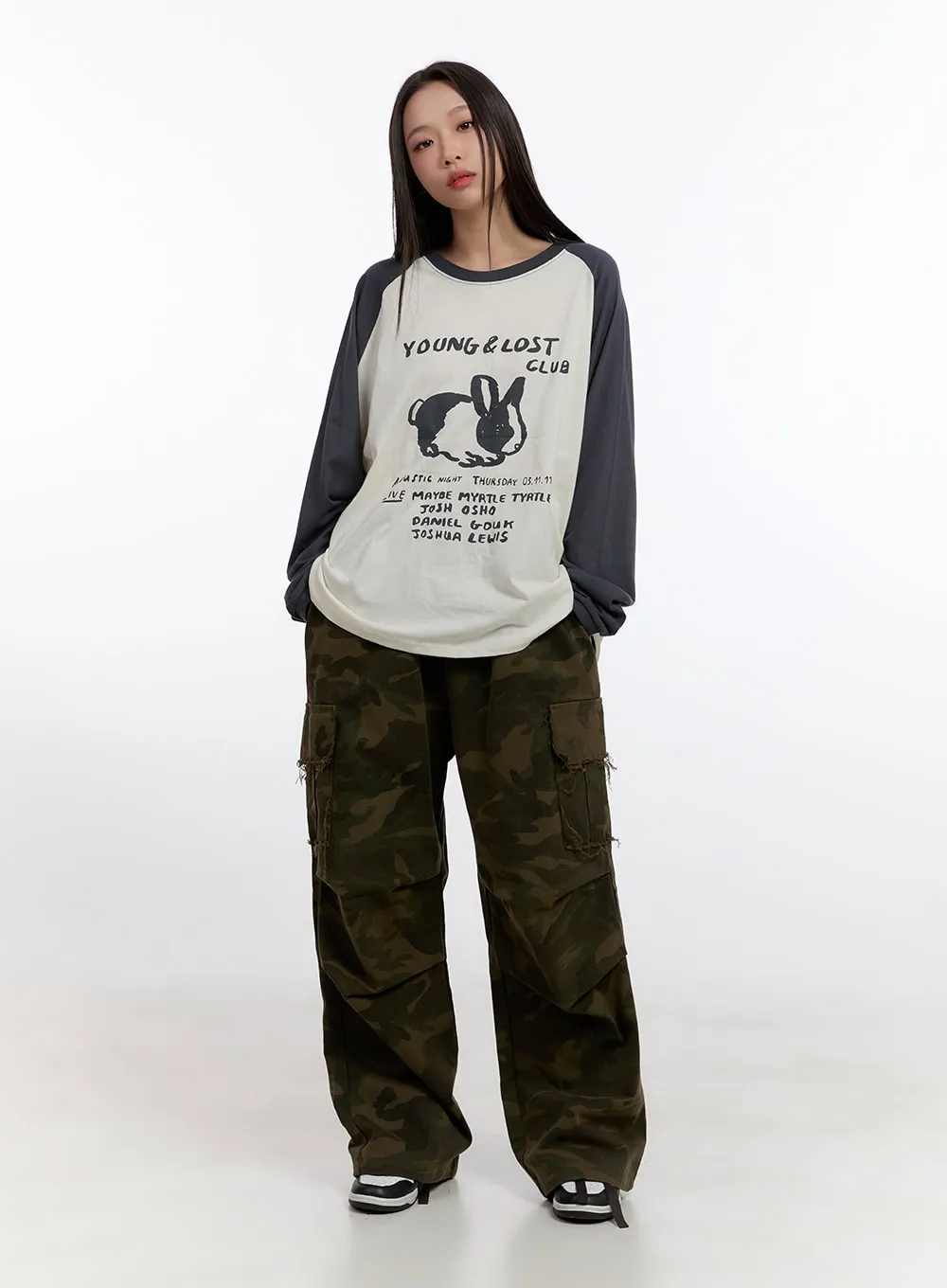 Wide Fit Camouflage Cargo Pants CN420